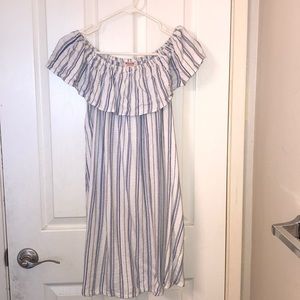 Blue striped dress